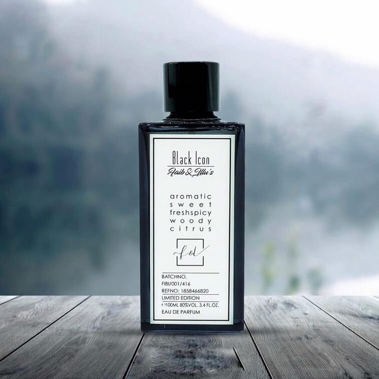 Black Icon Perfume For Men Women, 24 Hours Long Lasting Fragrance Original