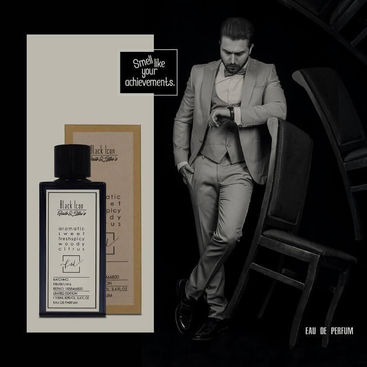 Black Icon Perfume For Men Women, EDP Original Scent 100ml