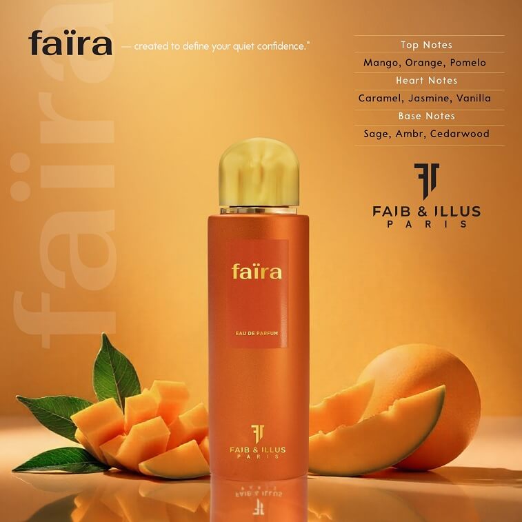 Faira Perfume For Women With Luxury Mango-Orange Fragrance, Original 100%